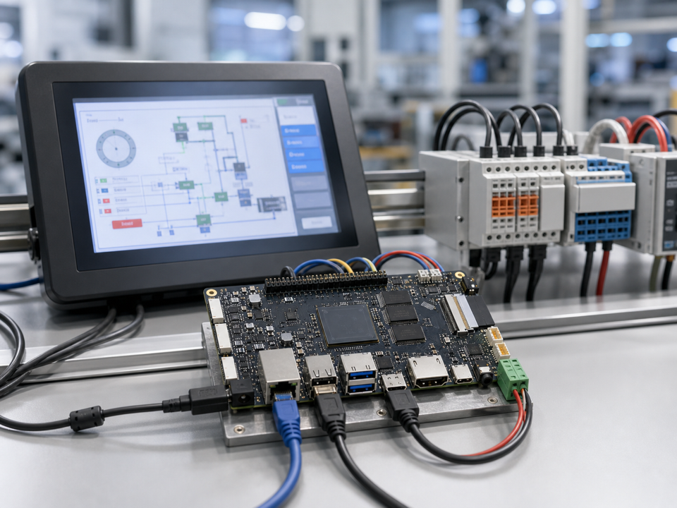 Industrial SBC in an automation setup